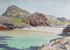Watercolour signed G. M. Craig, (Gertrude Mary) Port Ban Iona