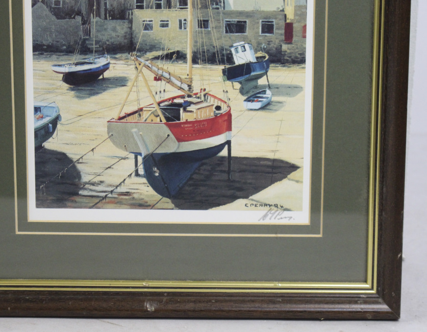 "Low Tide St Mary's" Signed Boat Print Perry Framed - Image 2 of 3