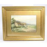 A.Coleman Country Landscape Watercolour c.1895