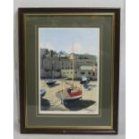 "Low Tide St Mary's" Signed Boat Print Perry Framed