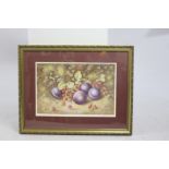 Signed Print H.Ayrton Worcester Fruit Framed