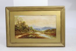 Romantic Victorian Landscape Oil on Board