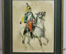 Framed Raised Cavalry Military Print