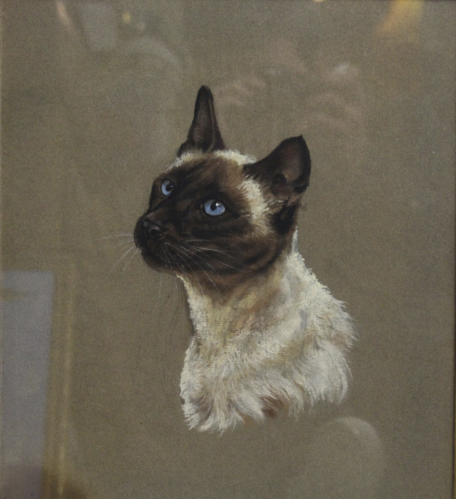 Pastel Siamese Cat by Jeanne Rynhart (1946-2020) - Image 2 of 3