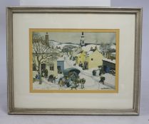 Winter Town Print Framed