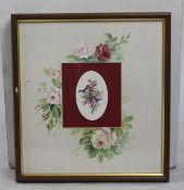 Painted Porcelain Panel Framed