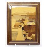 Italian Inlaid Wall Panel Coastal Town