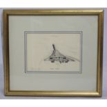 "Concord Departure" Aviation Art Studio Framed