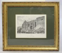 Lisbon Print Engraving Framed