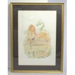 Patricia Wiles Limited Edition Animal Print Set in Frame