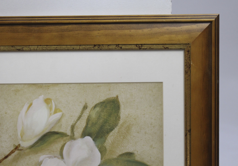 Flower Print Set in Wood & Gilt Frame - Image 3 of 4