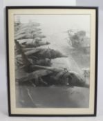 Falklands War H.M.S Invincible Framed Picture