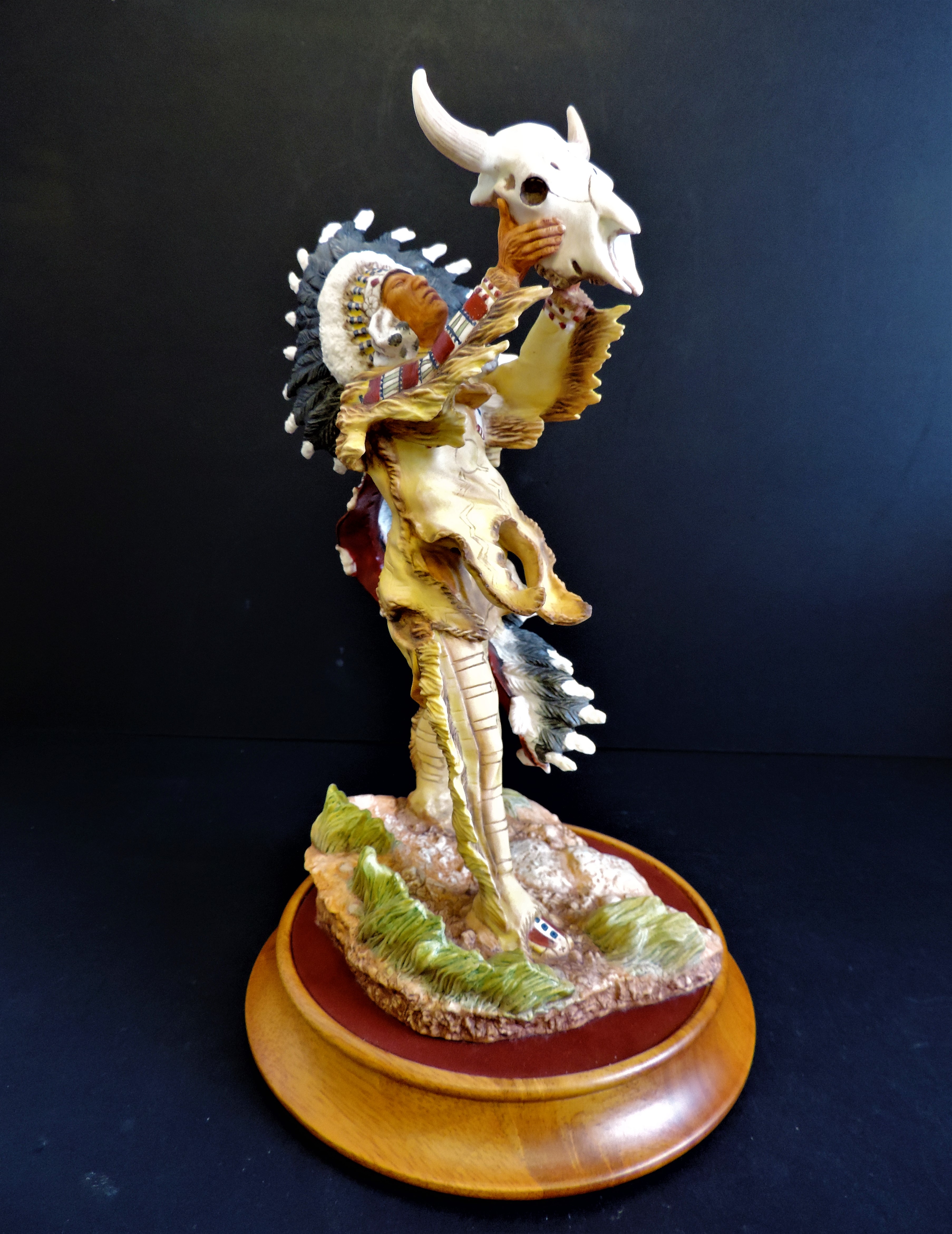 Franklin Mint Prayer to the Great Spirit Porcelain Sculpture - Very Rare - Image 2 of 8