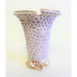 Antique Flower Encrusted Spode Vase