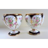 Vintage Art Deco Hand Painted Minton Squat Vases