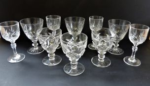 Collection of Vintage Crystal Wine Glasses