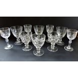 Collection of Vintage Crystal Wine Glasses