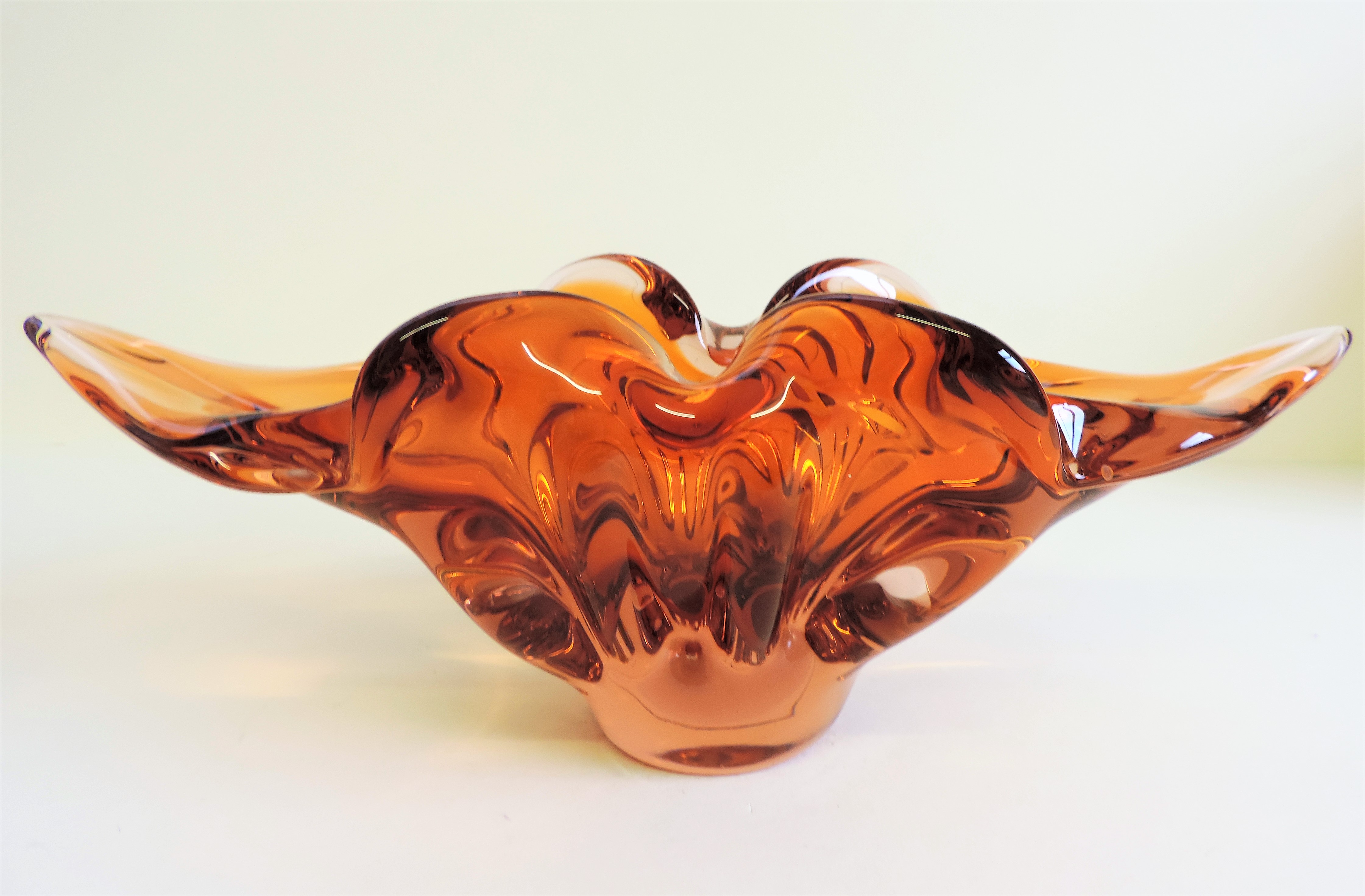 Chribska Czech Amber Glass Bowl by Josef Hospodka - Image 5 of 5
