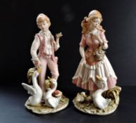 Vintage Capodimonte Porcelain Figurines