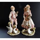 Vintage Capodimonte Porcelain Figurines