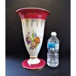 Vintage JKW Bavaria Western Germany Hand Painted Vase 30cm tall