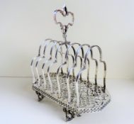 Antique Victorian Silver Plate Toast Rack c. 1850's