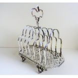 Antique Victorian Silver Plate Toast Rack c. 1850's