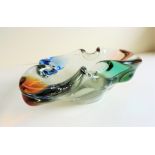 Frantisek Zemek Art Glass Bowl by the Mstisov Glassworks