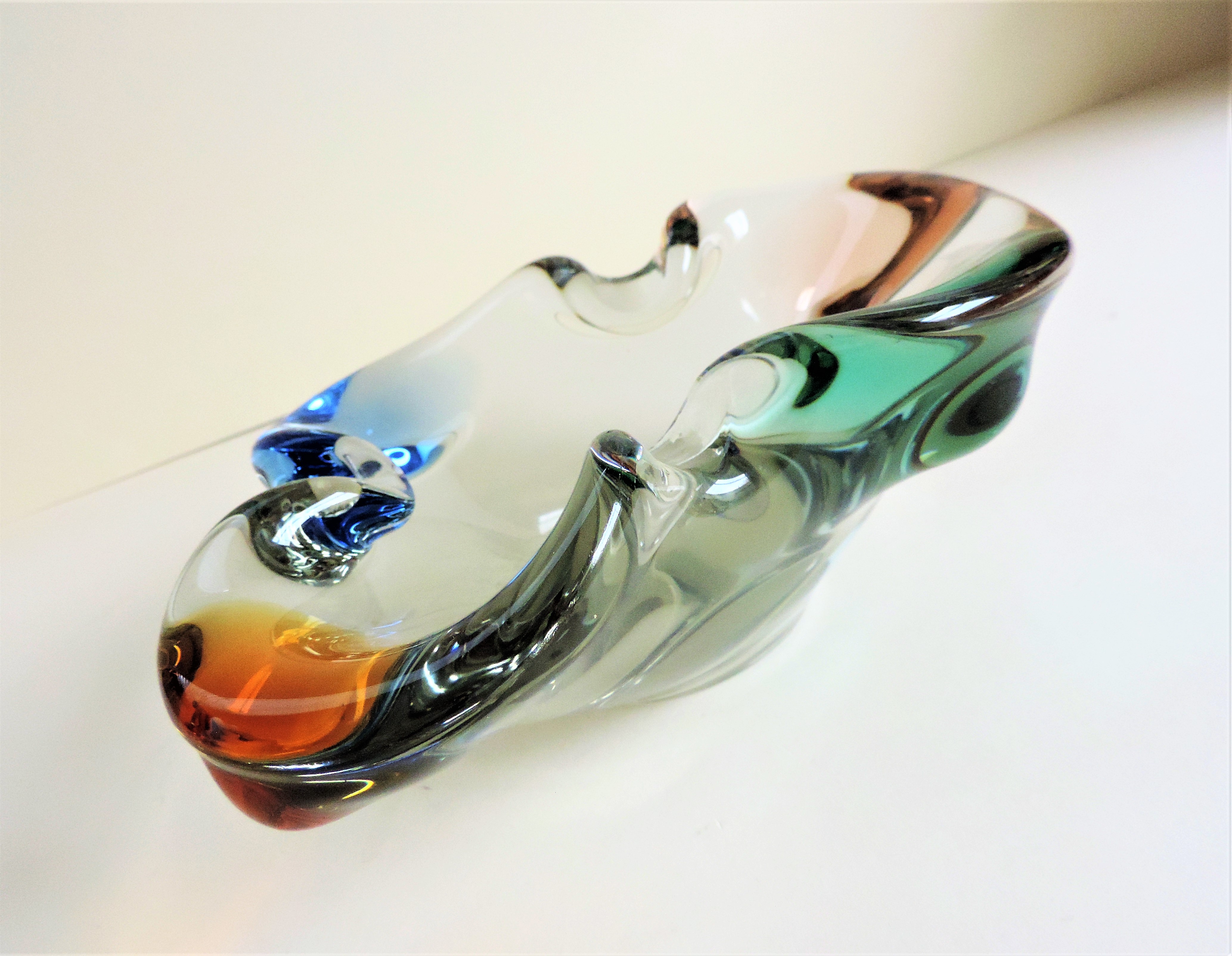 Frantisek Zemek Art Glass Bowl by the Mstisov Glassworks - Image 5 of 6