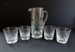 Crystal Lemonade/Water Jug & Glasses