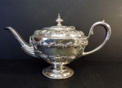 Antique Art Nouveau Silver Plated Tea Pot
