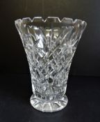 Antique Crystal Vase 18cm Tall