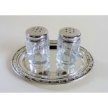 Carrs of Sheffield Sterling Silver Salt & Pepper Set Hallmarked