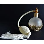 Gilt Filigree & Glass Perfume Atomister