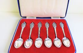 Cased Set Vintage Silver Plated Tea Spoons 1937 Coronation