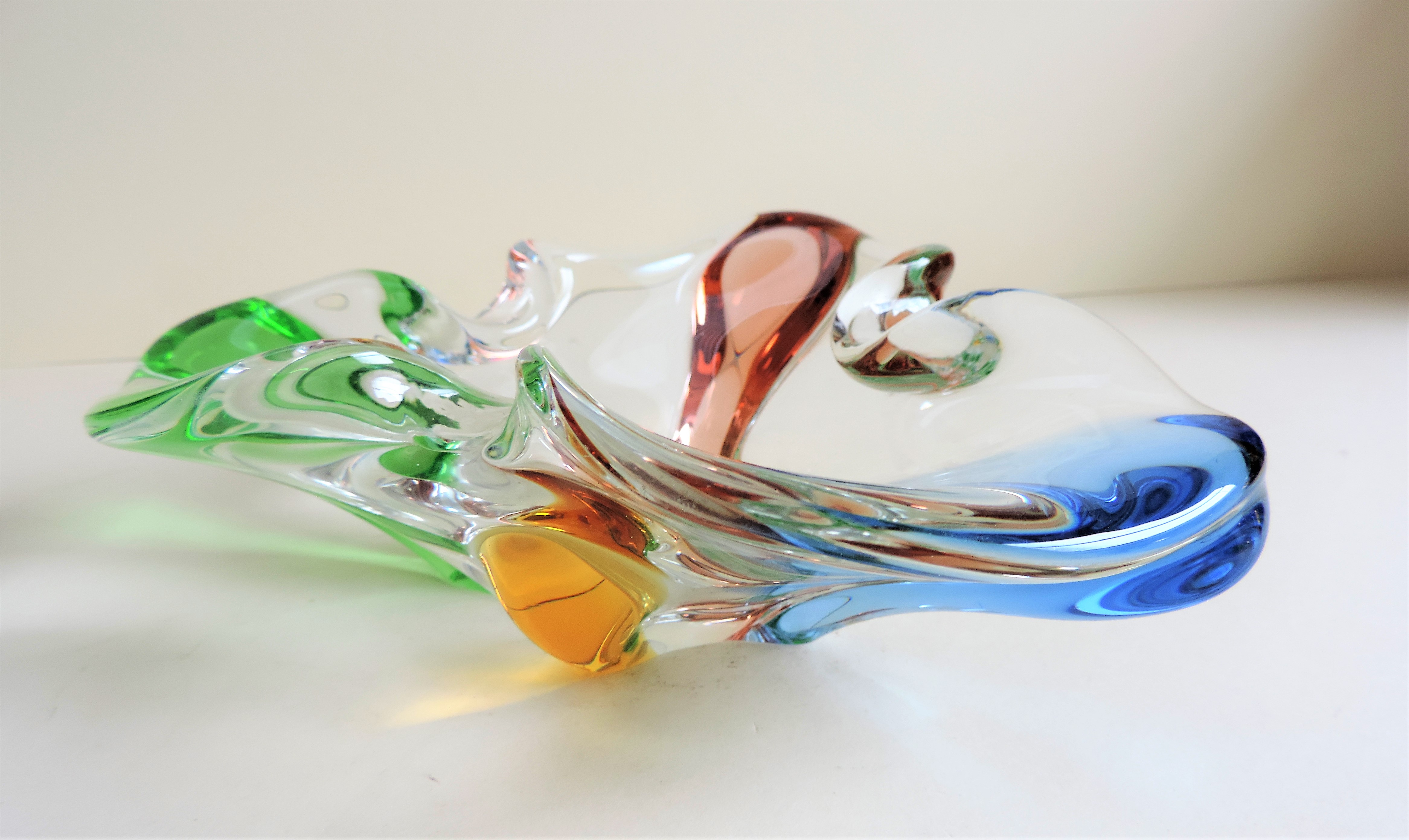 Czech Art Glass Bowl by Frantisek Zemek for Mstisov Glassworks, 1960 - Image 2 of 6
