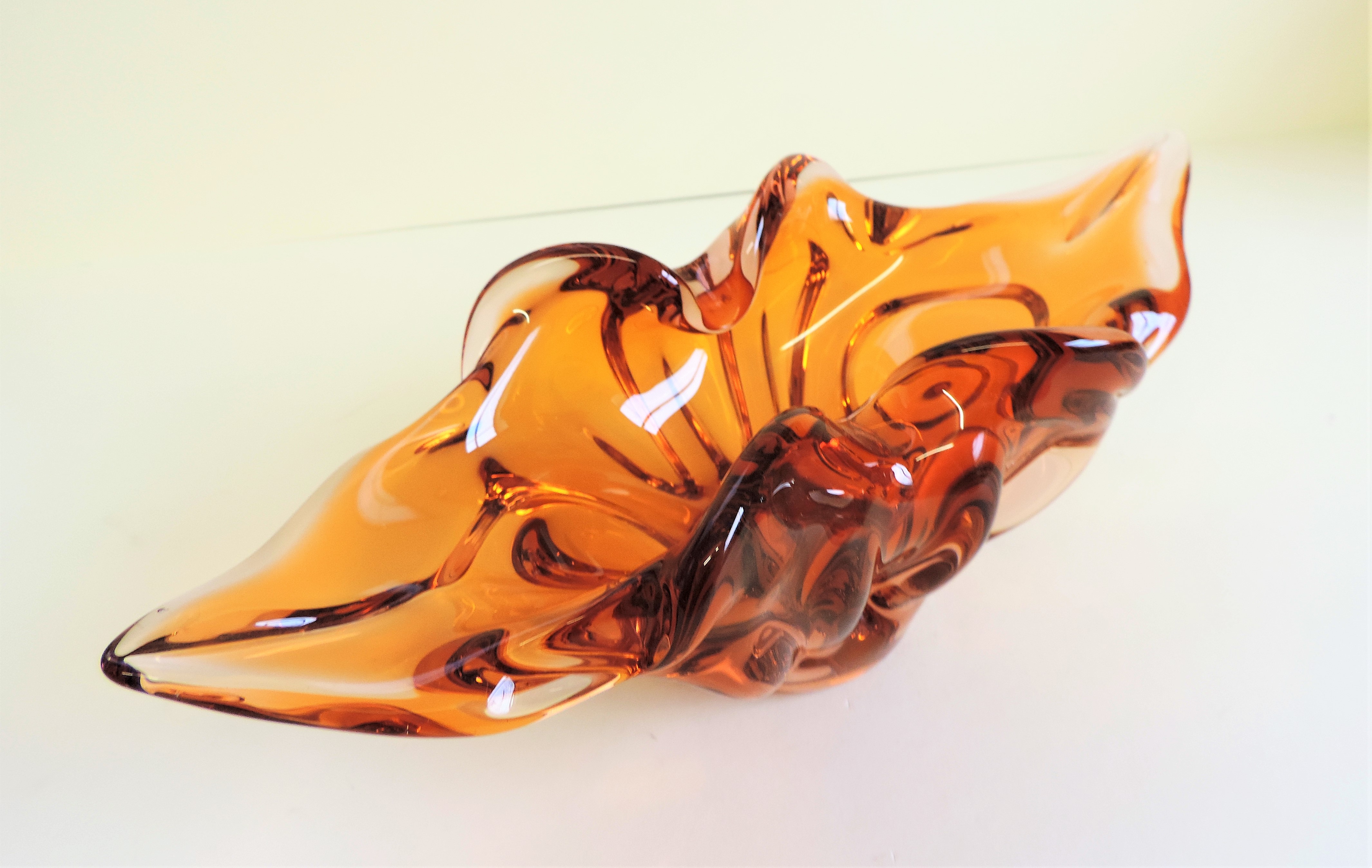 Chribska Czech Amber Glass Bowl by Josef Hospodka - Image 2 of 5