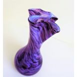 Hand Blown Purple Art Glass Vase