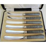 Vintage Art Deco Silver Plated Butter Knives with Bakelite Handles