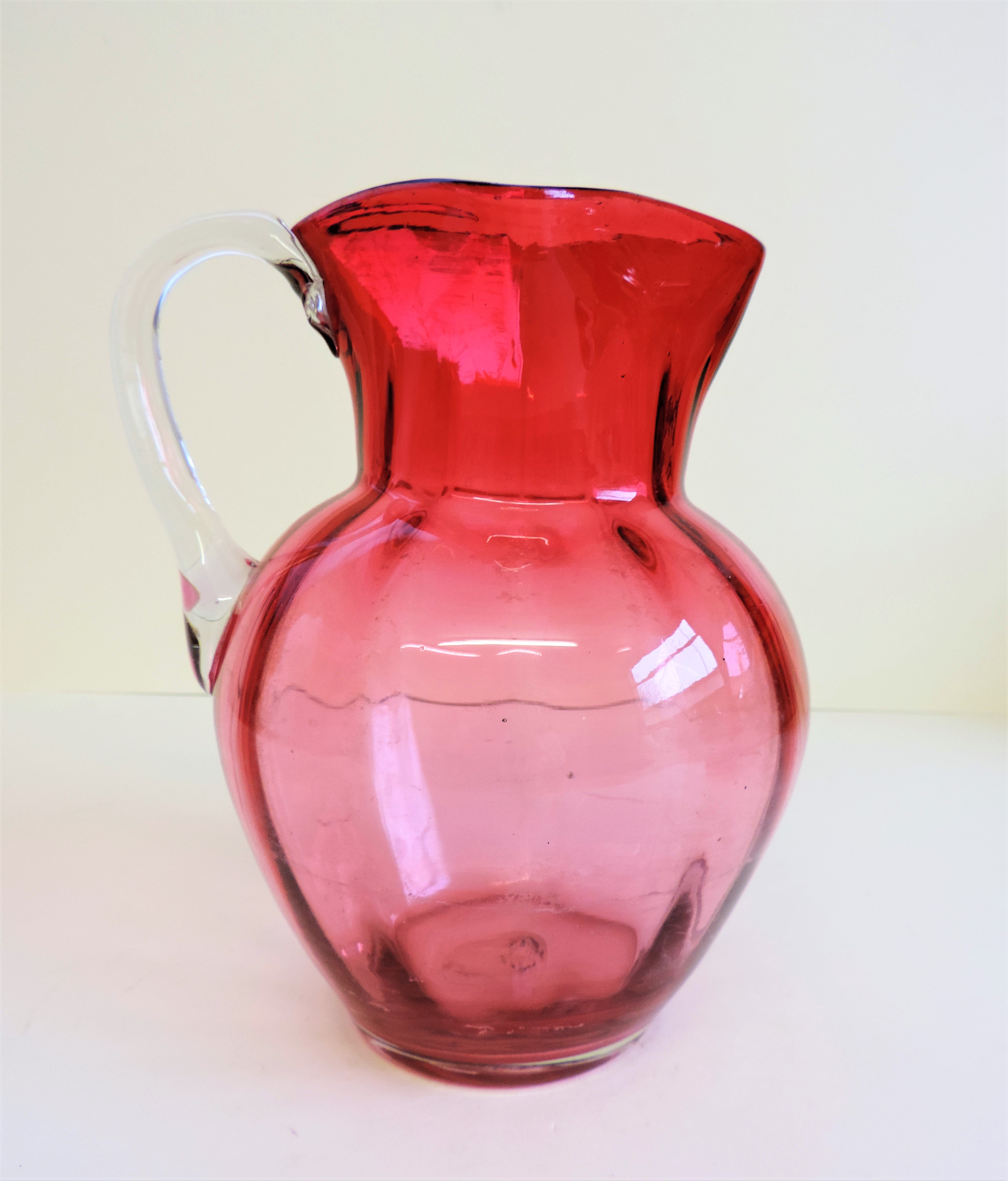 Large Antique Victorian Cranberry Glass Vase 18cm Tall - Image 3 of 4