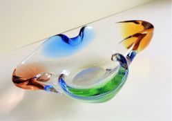 Frantisek Zemek Glass Bowl Mstisov Glassworks c.1960's