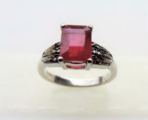 1.6 carat Ruby & Diamond Ring