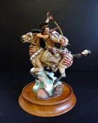 Franklin Mint 'Kiowa Raider' Porcelain Sculpture R.J. Murphy Very Rare