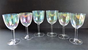 Krosno Rainbow Iridescent Crystal Wine Glasses