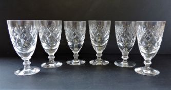 Vintage Thomas Webb Crystal Wine Glasses circa 1970