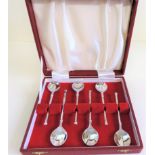 Cased Set Silver Plated Coffee Spoons