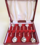 Cased Set Silver Plated Coffee Spoons