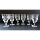 Vintage Thomas Webb Crystal Wine Glasses circa 1970