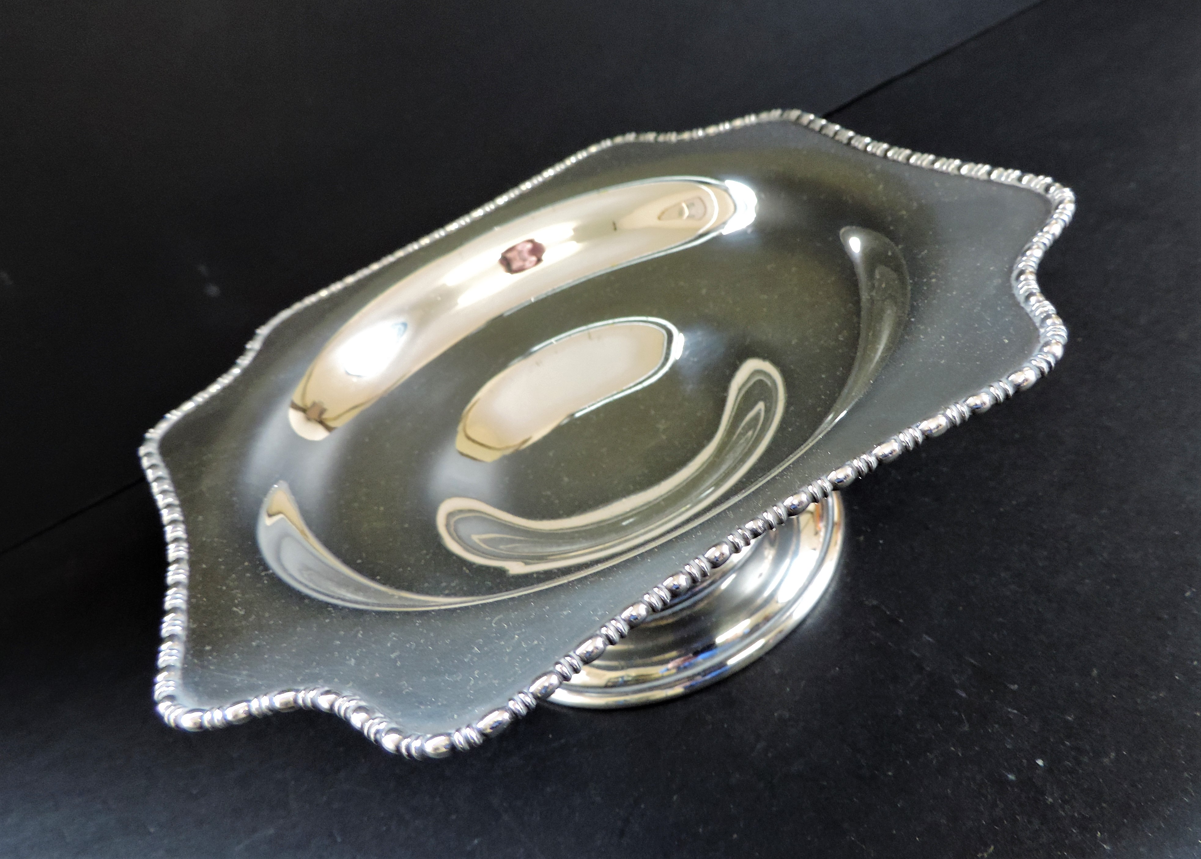 Antique Art Nouveau Silver Plated Bon Bon Dish - Image 2 of 4