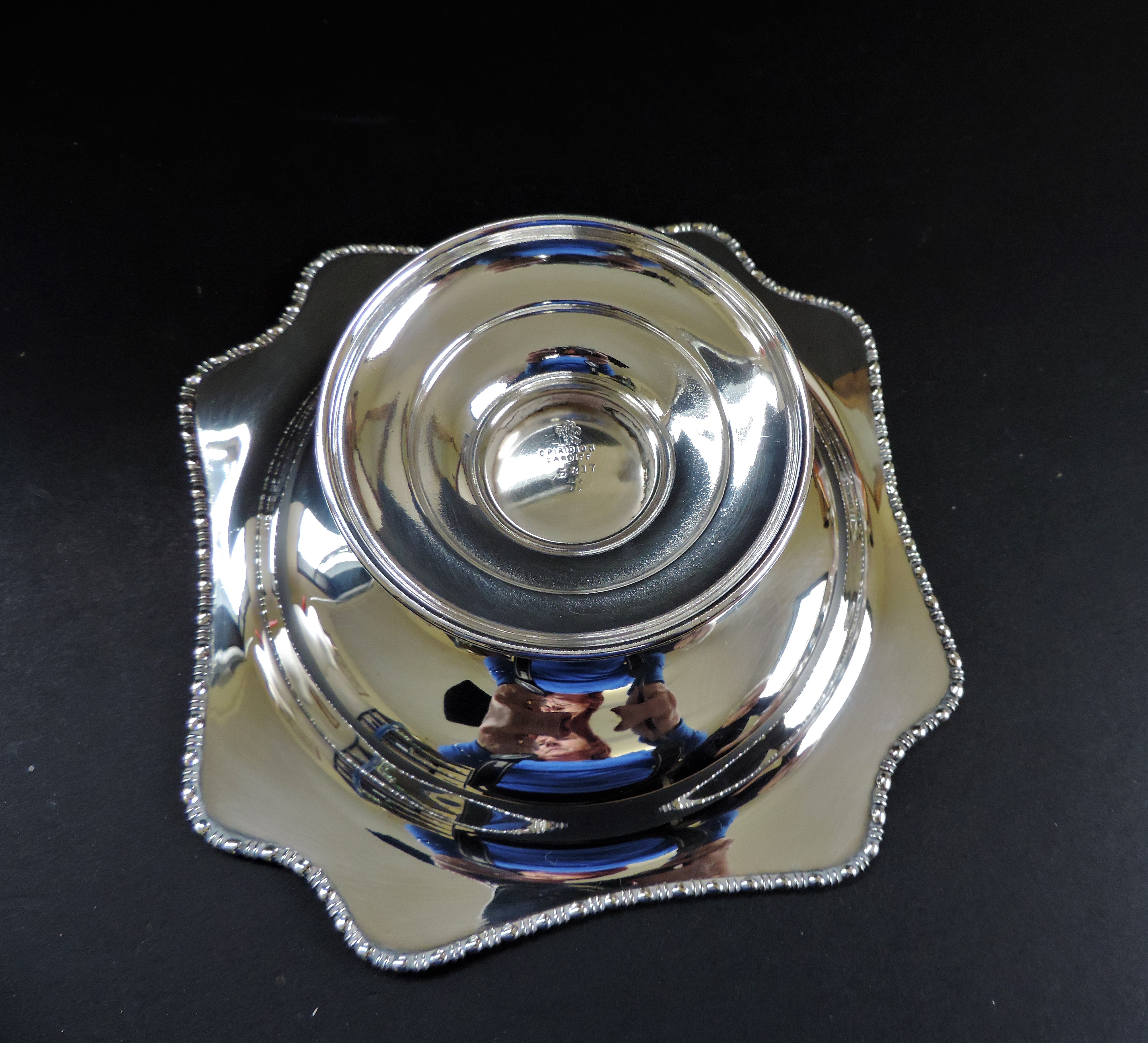 Antique Art Nouveau Silver Plated Bon Bon Dish - Image 4 of 4